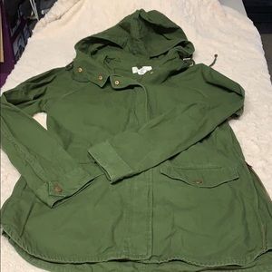 Forest green colored utility jacket